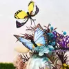24pcs/세트 나비 정원 마당 재배자 화려한 기발한 나비 스테이크 Decoracion 야외 장식 꽃 냄비 장식