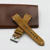 Suede Leather Watch Strap Band 18mm 20mm 22mm 24mm Brown Coffee Watchstrap Handmade Stitching Replacement Armband 220507