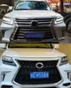 Peças de luz principal do carro para lexus lx570 2008-20 15 led cabeça lâmpada luzes diurnas feixe alto lente de sinal de volta