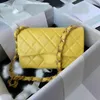9A Fashion handbag 2022 22s flap bag مع سلسلة ذهبية جريئة حقائب نسائية جلد طبيعي مستورد رسميًا من فرنسا