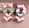 Imprezy HATS HATS ŚWIĘTE EARMUFFS Zimowe ucho trzymaj ciepłe bawełniane mufki ucha 3d Santa Snowman Renideer Printed Holiday Sn4760