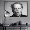 Jack Nicholson Puro Tuval Boyama Siyah ve Beyaz Poster ve Yazdır Soyut Duvar Sanatı Resim Oturma Odası Dekor Cuadros