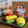 Mini 16 Miniature Dollhouse Hamburger Coke Cup Fast Food pour Blyth Barbies Doll House Jouer Cuisine Accessoires de crème glacée Jouet 220725