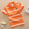 3 Pcs Bébé Mignon T-shirt Rayé D'été Filles Garçons À La Mode Enfants Polos Usine Coût Pas Cher En Gros