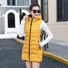 Women's Vests 2022 Women Vest Coat Sleeveless Winter Jacket Hooded Waistcoat Female Cotton Padded Parkas Snow Wear Ladies Outwear Luci22