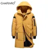 Chaifenko Marca Inverno Aquecimento Jaqueta Men dos homens casual à prova de vento longos e espessos casaco de cais com capuz Men Solid Fashion Parkas Men 3xl 201116