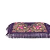 Chales para mujeres con cuatro pañones de cuello con franja con flecos creativos de estilo nacional de estilo floral pañuelo bufanda para mujeres