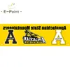 130GSM 150D Material NCAA Appalachian State Mountaineers Flagge Doppelseitiger Druck 1,5*5ft (45cm*150cm) Kettengewirke Bannerdekoration fliegender Hausgarten