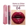 Läppglans 15 färger glitter flytande läppstift vattentät långvarig diamant skimmer röd rosa kvinnor makeup naken matt stick önskan22