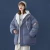 Womens Trench Coats Women Winter Down Jacket Hood Puffer Warm Fashion Parka Plus Size 2XL Student Ins Hat Outerwear Female Snow WearWomens
