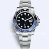 Super Factory Watch 15 Color Automatisk rörelse Rostfritt stål Dyk tvåvägs keramisk Bezel 40mm Sapphire Glass Luminous Mens Watch273s