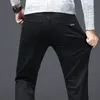 Black Branded MenS Stretch Jeans Spring Summer Business Casual Loose Straight Denim Trousers Male Autumn Slim Pants 220711