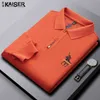 Mens t shirtCaesar Men's 2021 Fall New Fit 자수 면화 긴팔 패션 캐주얼 비즈니스 남성 폴로 셔츠 - Y220516