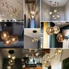 Pendant Lamps Nordic Stainless Steel Metal Geometric Art Chandelier Restaurant Bar Light Creative Spherical Staircase LampsPendant