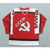 THR # 20 Vladislav Tretiak Jersey CCCP Pavel Bure 10 Ryska hockey Jersey Anpassat något namnnummer