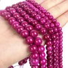 Other 1strand/lot 4/6/8/10mm Natural Stone Rose Red Round Beads Loose Spacer Bead For Jewelry Making DIY AccessoriesOther Edwi22