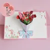 3D الأمهات بطاقات عيد هدايا باقة الأزهار بطاقات المعايدة الزهور ل أمي زوجة عيد ميلاد التعاطف الحصول على ما يرام W0