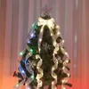 Cordes guirlandes lumineuses cadeau ruban décoratif lampe LED fil de cuivre batterie lumière sapin de Noël haut dentelle nœud papillon lumières coloréesLED StringsLE
