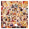 52pcs Rengoku Kyoujurou ملصقات Demon Slayer Kimetsu No Yaiba anime sticker graffiti أطفال التزلج على متن الدراجات النارية شارات الدراجات بالجملة بالجملة