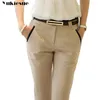 OL Office Work Wear Suit Pants Women High midja Skinny Slim Formal Pencil Pants Female Byxor Bottoms Pantalon Mujer 210412