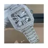 2022 Digner Watch Custom Luxury Iced Out Fashion Mechanical Watch Moissanit e Diamond gratis frakt
