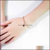 Charmarmband smycken Opk Korean version Simple Womens Fashion Love Micro Inlaid Zircon Armband Dubbelskikt kedja pläterad med rosguld