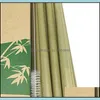 Dricka sts barware kök matsal hem trädgård naturlig grön bambu st 20 cm phyllostachys heterocykla personlighet med borste återanvändbar