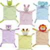 Newborn Toddler Kids Plush Towel Toy Cartoon Cat Rabbit Animal Rattle Toy Baby Sleeping Newborn Stuffed Dolls Comfort Towel321j