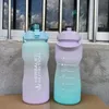 Herbalife Nutrition Fashion Oversized Gradient 2L Shake Sports Bottle Tritan Plastic Bottles with Straw Lid4563120