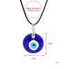 Turkiska djävulens ögonblå glashänge halsband män kvinnor onda ögon smycken kedjekedja halsband presenttillbehör bulk pris