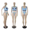 Costume da bagno adorabile da donna Pantaloncini stampati sexy Bikini Costume da bagno alla moda a tre pezzi Nuovo abito da spiaggia per l'estate 2022