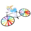 Leuk 3D -dier op fiets windmill Whirligig Garden Lawn Yard Decor Wind Spinner 220721