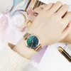 Luxo Rose Gold Watch Women Bracelet Watches Top Ladies Casual Quartz Clock Magnetic Fivele Mesh Alloy Leather Feminino