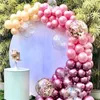 Decorazione per feste Tavolo rotondo bianco Arco Matrimonio in piedi Compleanno Baby Shower Grande sfondo Supporto per fiori decorativo WeddinParty