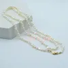 Cadena de gafas mejorada, cadena y collar de doble propósito, perlas blancas naturales, accesorios, collar de mujer W220422