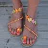 Flats Women's Sandals Summer Thong Fashion Multi Color Flowers Women Bohemian Slip-on Casual Sandalssandals 5 sandals