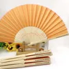 50PCS Personalized Wedding Fan Orange Color Summer Party Decoration Favors Hand-made Folded Fans in Gift Box