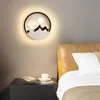 Okrągłe lampy ścienne LED sypialnia pokój pokój tło nowoczesne proste luksusowe schody koryta