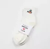 Designer Socks Human Japanese Brand Made Polar Bear Embroidery Sports Solid Color Moisture-absorbing Short Tube White Women Socks