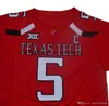 Uf CeoC202 5 Patrick Mahomes II Texas Tech Red NCAA College Football Jersey Double Stitched Name and Number High Quailty Fast Shipping