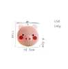 Piggy Beauté Miroir Dessin Animé Mignon Mini Portable Miroir De Maquillage Petit Ventilateur Usb Rechargeable Led Lumière Ins Vent