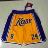 Los AngelesLakersmen Throwback Basketball Shorts poche violet jaune bleu