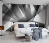 Custom 3d wallpaper Nordic minimalist personality abstract geometric triangle square TV background wall
