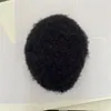 4mm Afro Kinky Curl mono Toupee 100 pezzi di capelli umani vergini brasiliani per uomini neri Consegna rapida espressa