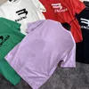 Mens Tee Tasarım Europ Yaz Tshirts Sıradan Yüksek Kaliteli Marka Mektubu Desen Baskılı Yuvarlak Boyun Kısa Kollu Erkek Kadın Tshirt Sports Tops