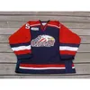 C26 NIK1パーソナライズされたOhl Saginaw Spirit Jersey 5 Mannino 23 Edgar Mensレディースキッズステッチアイスホッケージャージーカスタム任意の名前No.Goalit Cut Jerseys