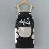 Avental de avental de avental Cat Carteira Impressão da cozinha lateral Limpa à mão à prova d'água Oxford Ploth Bib com bolso doméstico 220507