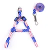 Epacket Dog Harness leashes nylon printed調整可能なペットカラー子犬猫動物アクセサリーネックレスロープTie1184461