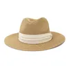 2022 Spring Summer Straw Hat Women Men Sunhat Sunhats Girls Wide Brim Hats Woman Man Holiday Beach Caps Fashion Jazz Top hat Outdoor Travel Sun Protection Cap 23colors