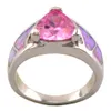 gioielli opale con pietra cz; anelli moda opale rosa OR026A-3
